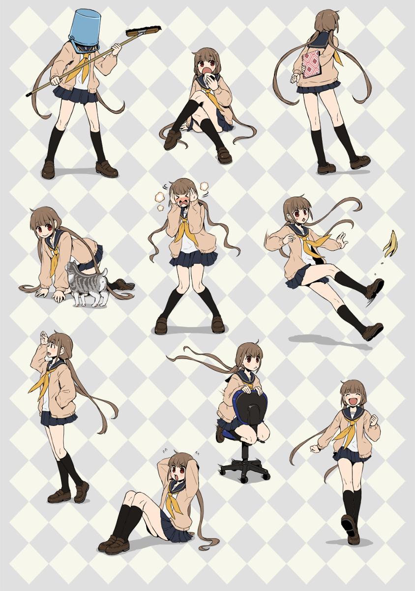 干货素材包动漫绘画中女生的站姿和坐姿参考