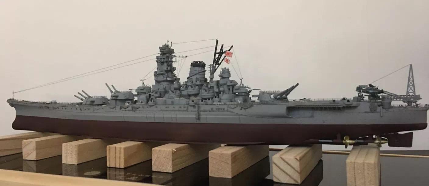 "大和"级战列舰,旧日本海军的图腾,本文作者制作的武藏号战列舰模型