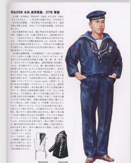 日本海軍 水兵服 二種 上下