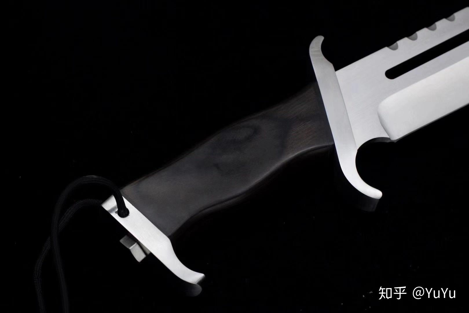 柄头层压硬木手柄带防眩光观察槽33厘米定制大型不锈钢弓形刀片总长