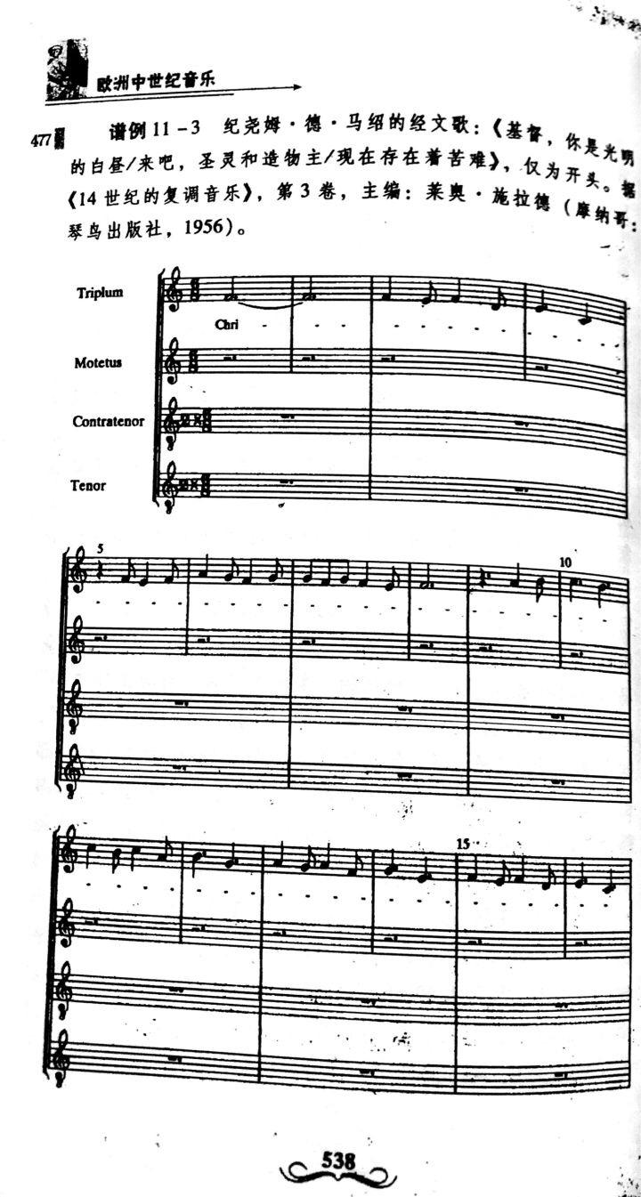 中世纪多声部音乐沿革简介