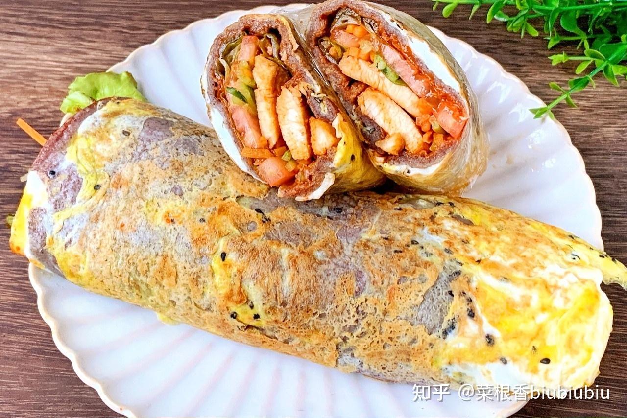 好吃不怕胖的全麦鸡胸肉卷饼你们一定要试试