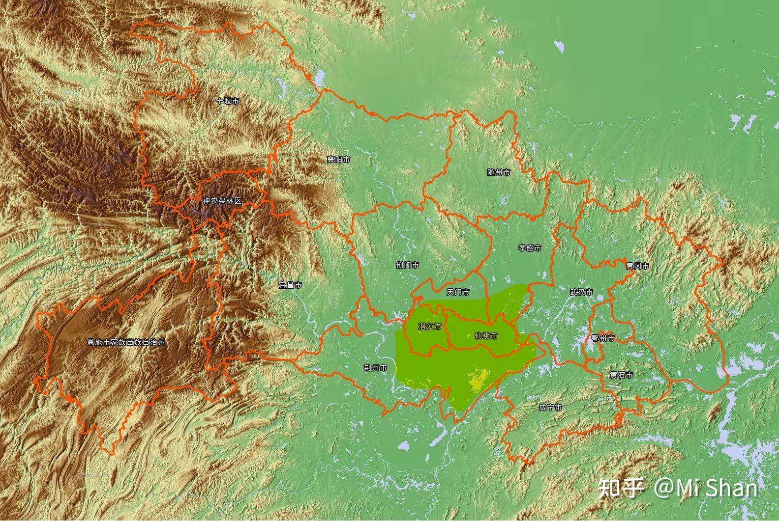 江汉平原范围图片