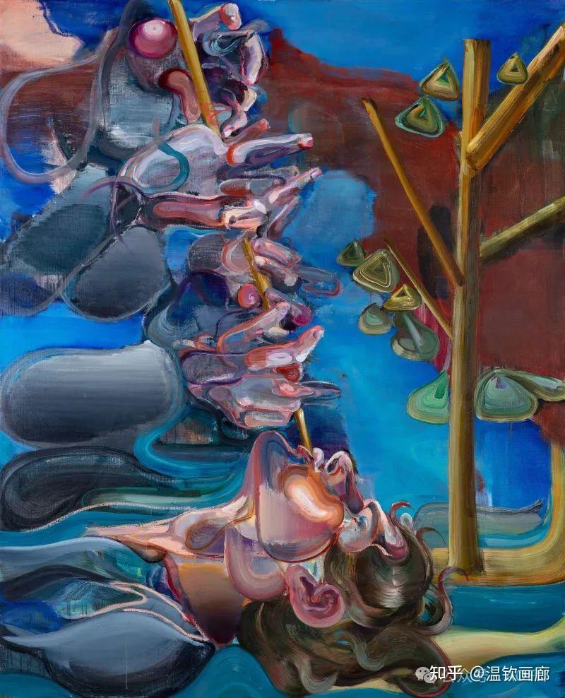 贾斯汀·奥托分层绘画,新具象融合抽象油画