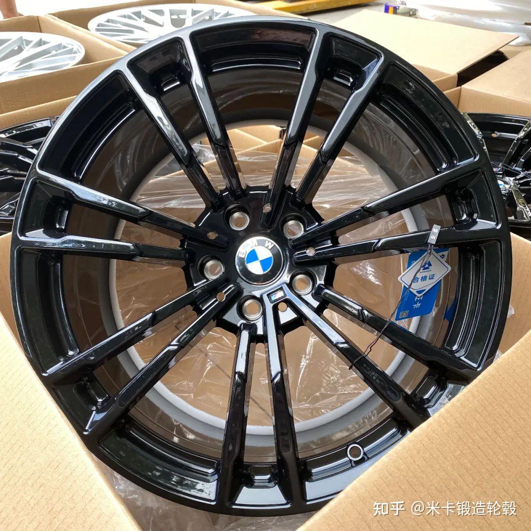 米卡轮毂改装第2期|宝马五系安装米卡hcd79 亮光黑