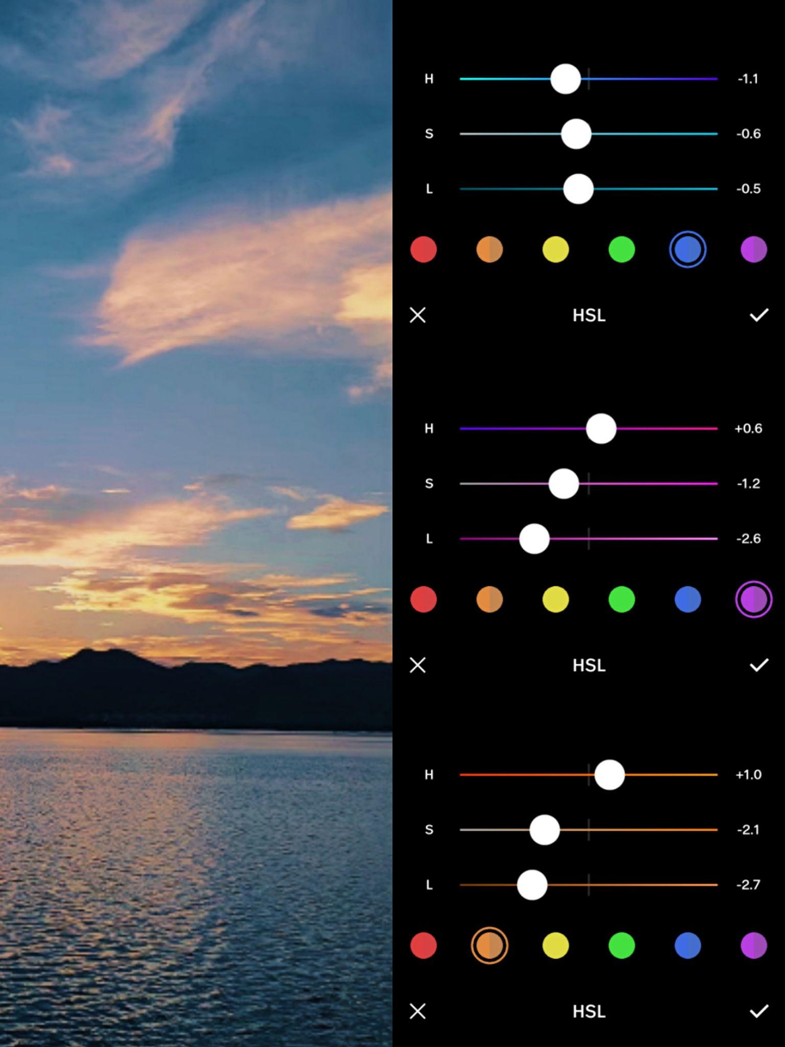 vsco调色教程彩云61山湖61日暮温柔色调