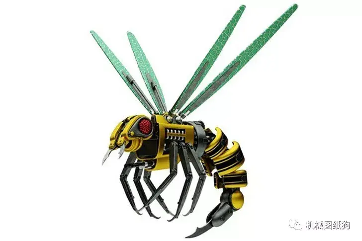 机器人机械蜜蜂机器人模型3d图纸catia设计