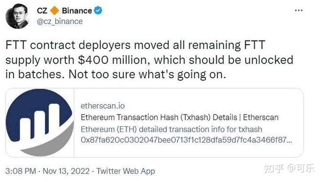 币安宣布下架、清算FTT产品；CZ 呼吁用户自行保管资产，TWT飙升 - 知乎