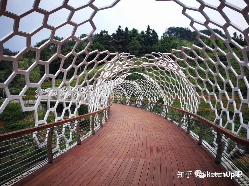 六边形表皮该如何用sketchup建模?