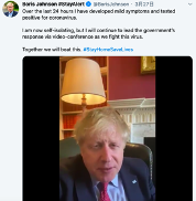 英国首相鲍里斯·约翰逊新冠病毒检测呈阳性
