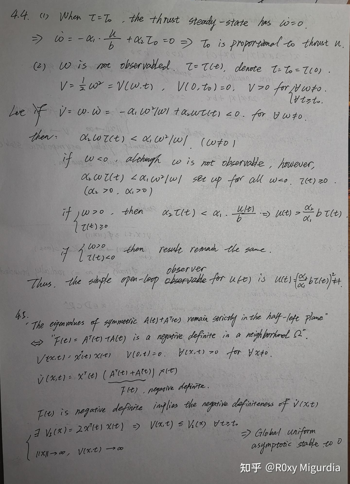 Control Chapter 4 Pathway Solutions for Applied Nonlinear Control Chapter 4 Exercise. 应用非线性控制 课后 ...