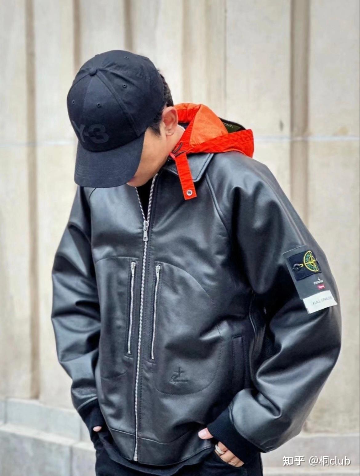 年度超重磅联名石头岛supreme小牛皮皮衣非常top的一件皮衣很有质感