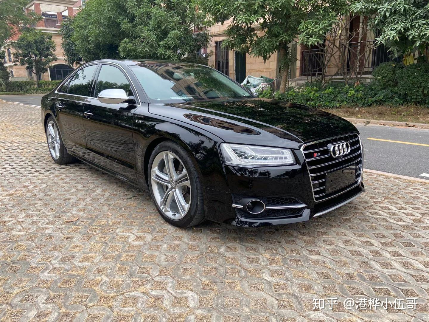 14改17款奥迪s8v8t双涡轮增压黑色底盘升降后排娱乐bo音响四电椅反