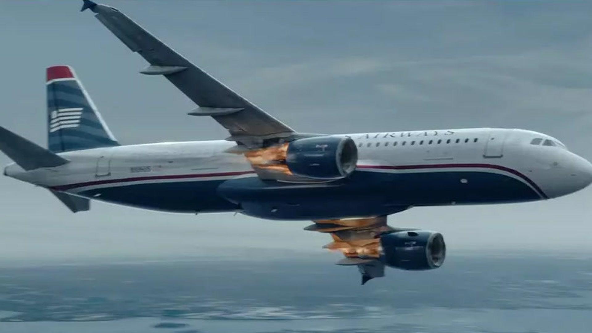 真实空难片飞机遇撞鸟事故机长一个大胆决定救下155人性命