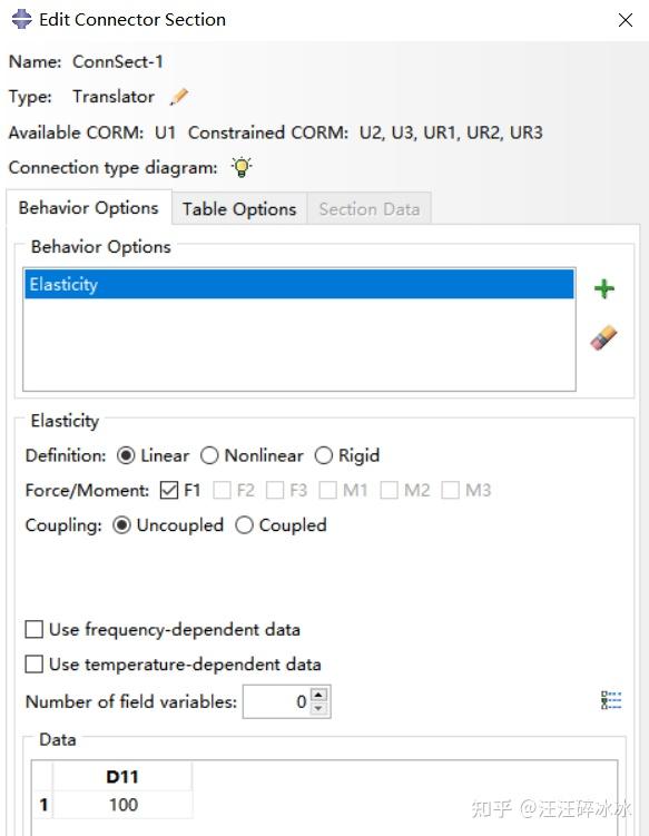 ABAQUS连接单元行为1(connector behavior) 知乎