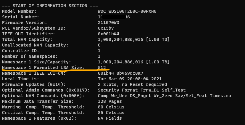 教你把 NVMe SSD 切换到原生4K模式