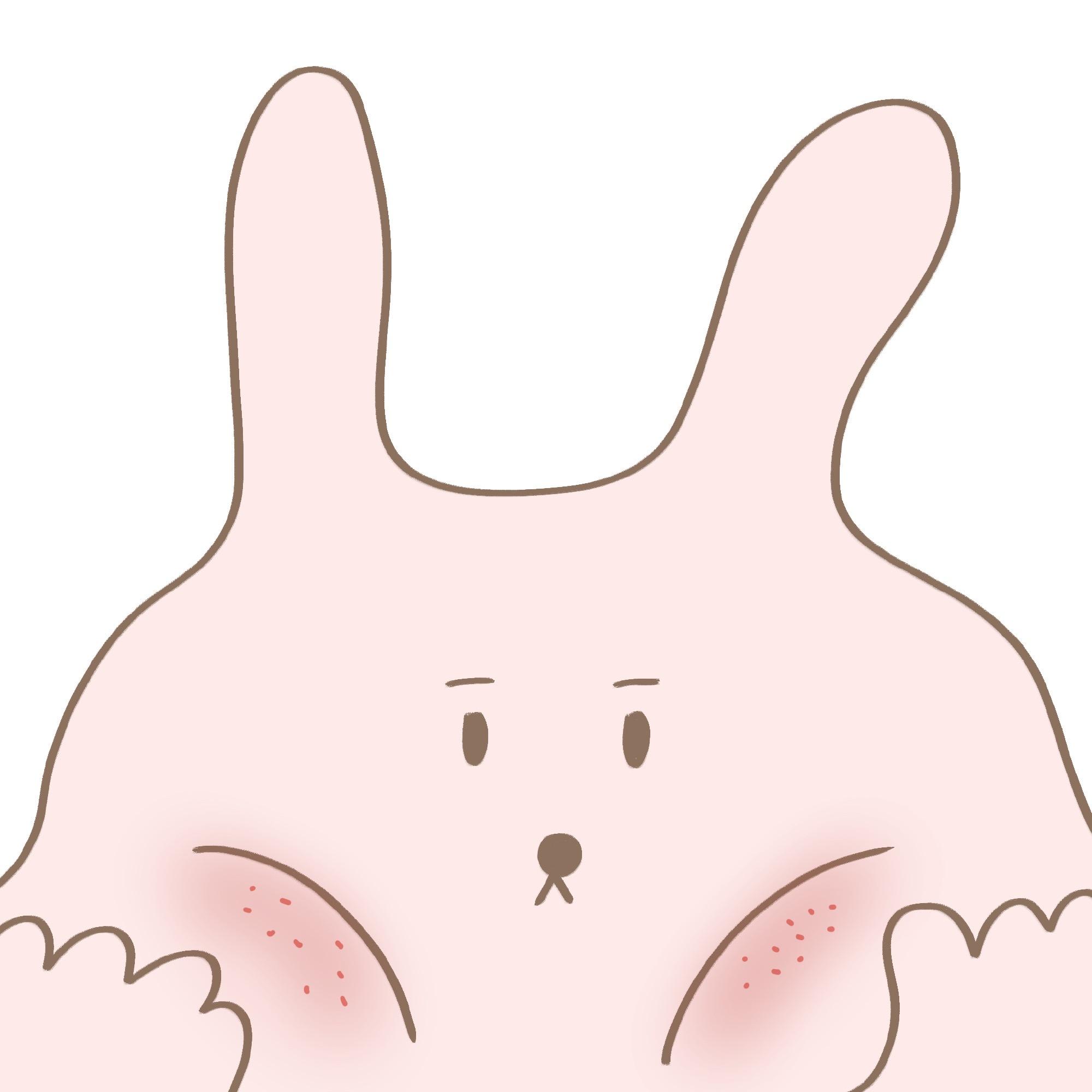 手绘可爱兔耳朵图片素材免费下载 - 觅知网