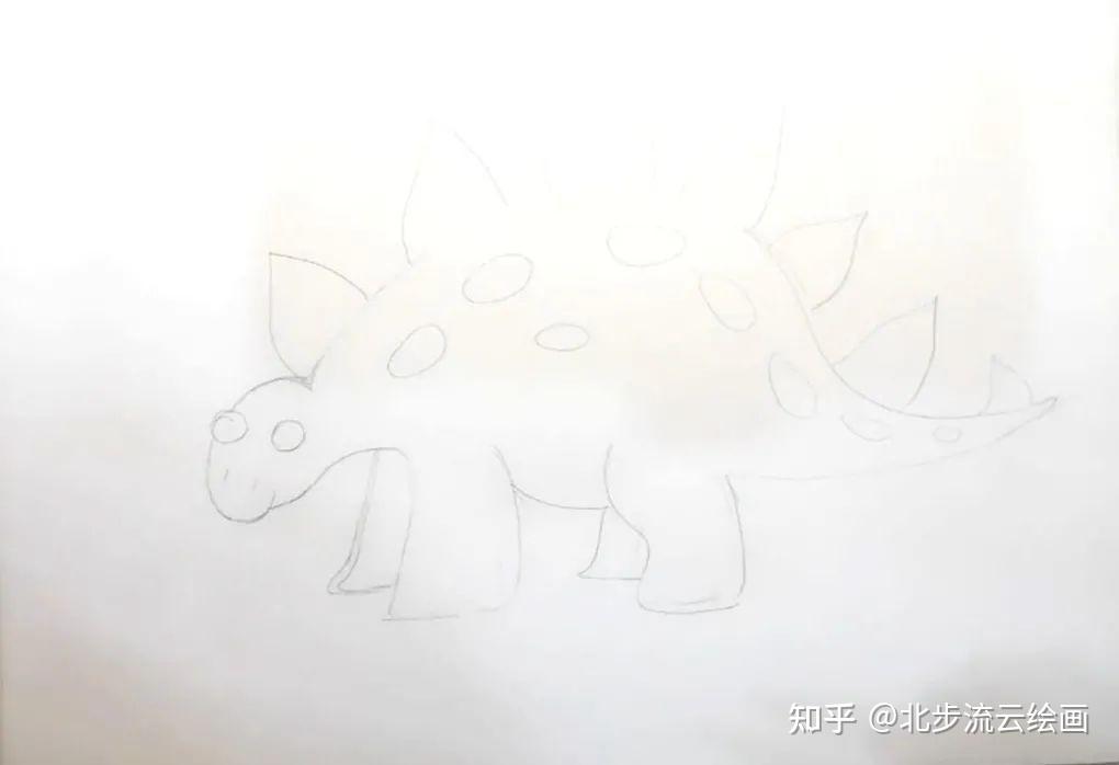 儿童画教程:剑龙,了解恐龙的基础知识和绘画技巧