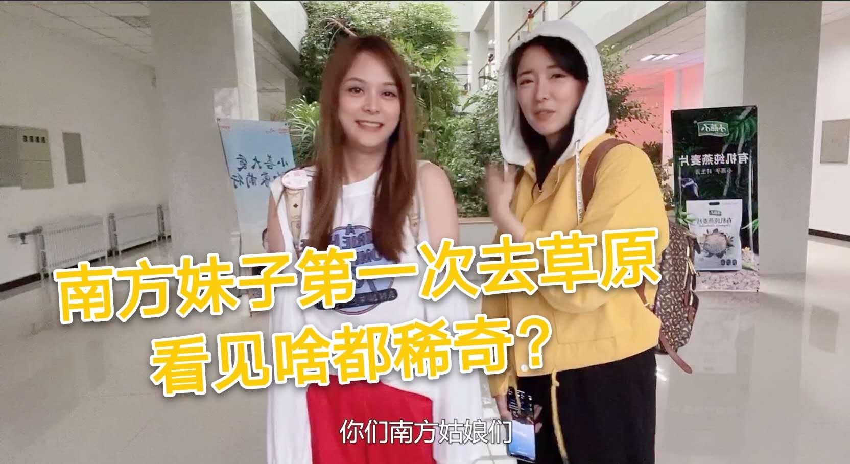 南方妹子第一次在草原骑马不慎从马上摔下来骑马没点技术真不行