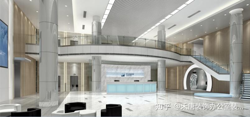 办公楼大厅设计效果图 办公大厅装修效果图大全集 - 知乎