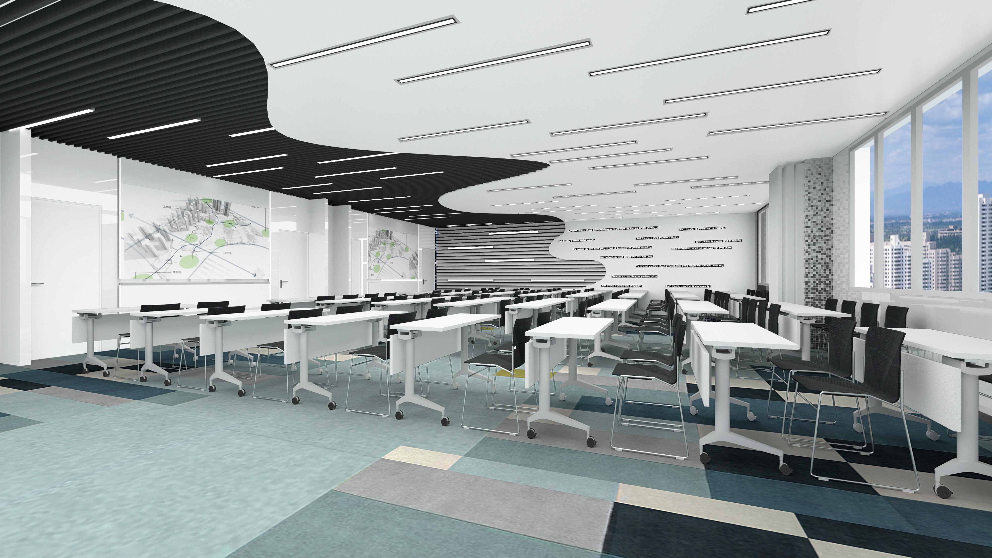 技工培训教室效果图前台效果图