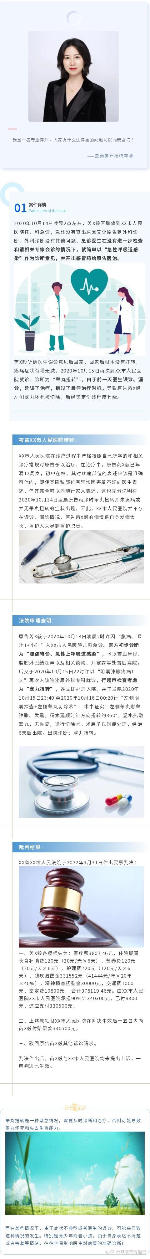 睾丸扭转误诊为"急性呼吸道感染,致使12岁少年睾丸切除医院赔偿37