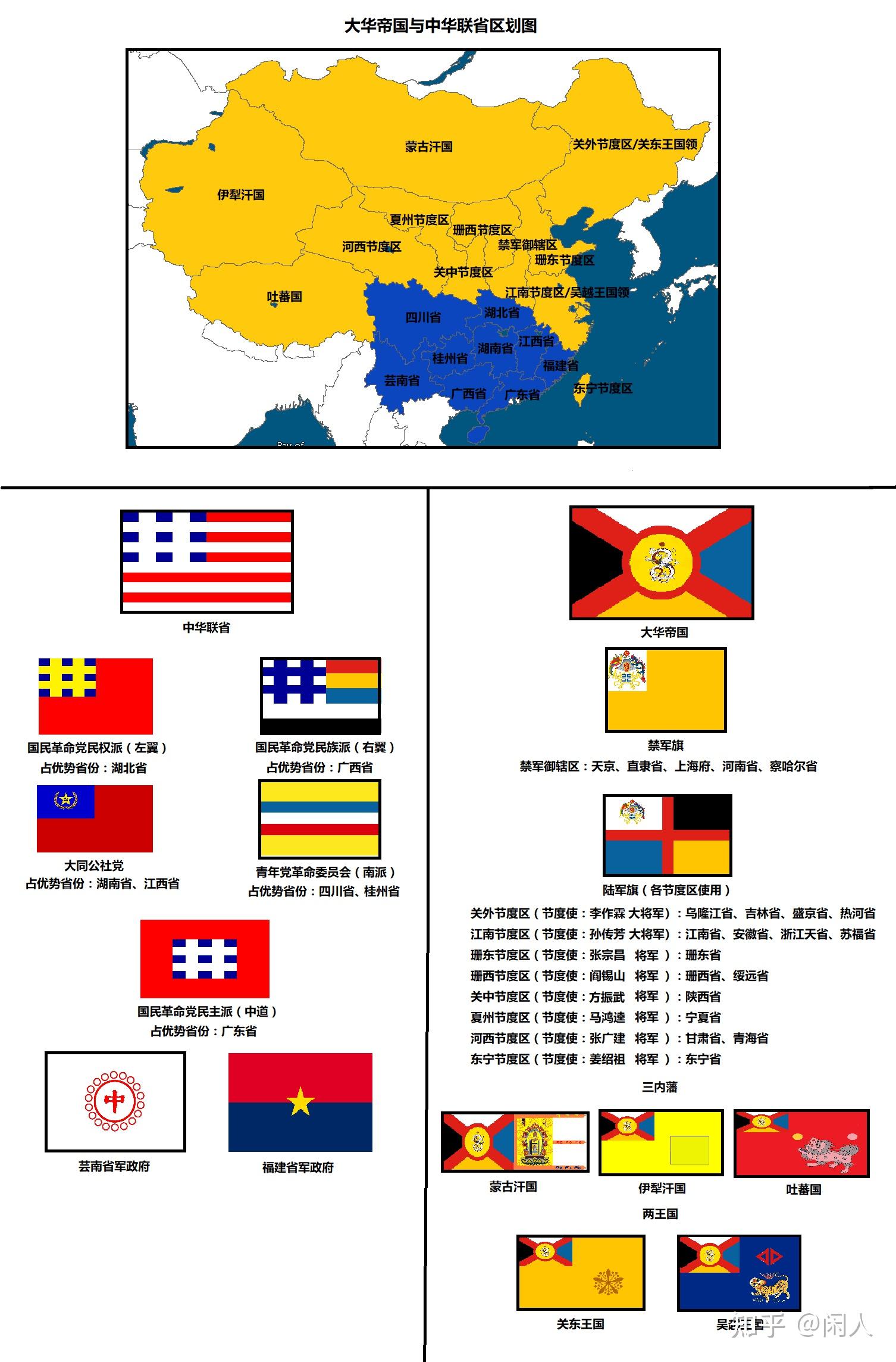 永恒之国潮起时刻系列轻小说里的大华帝国和中华联省疆域图永恒之国潮