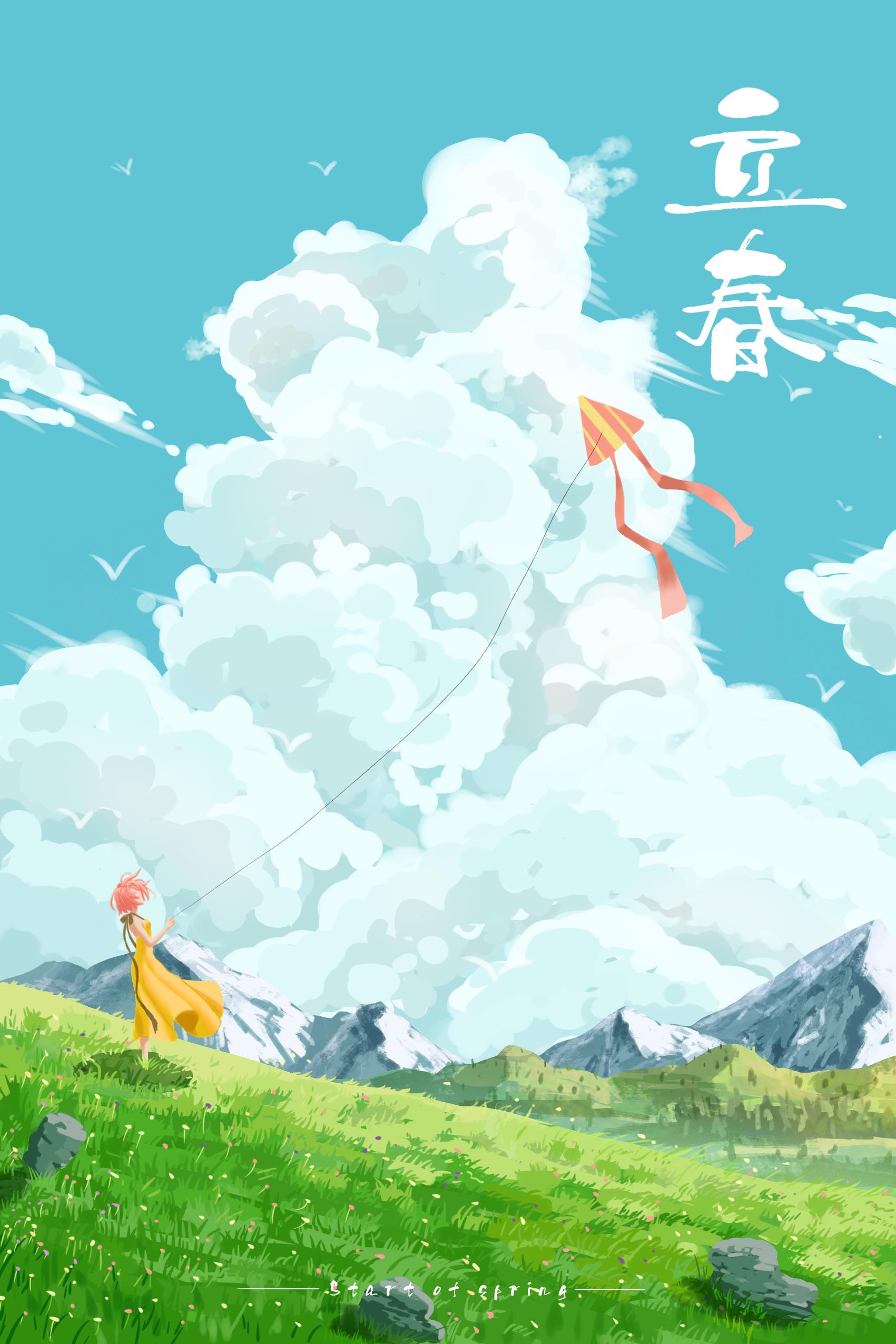 为什么二次元插画约稿定制时往往都是需要蓝天白云的基调呢