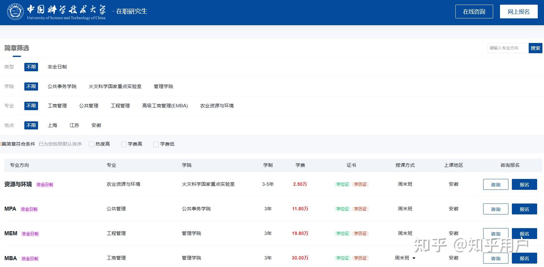2026年中国科学技术大学非全日制研究生招生简章！附招生专业、学制学费、报考条件、报考时间 - 知乎