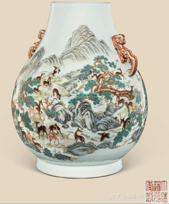 清道光時代 【大清道光年製】在銘 粉彩 琺瑯彩金彩錦雞墨彩詩文水丞(F