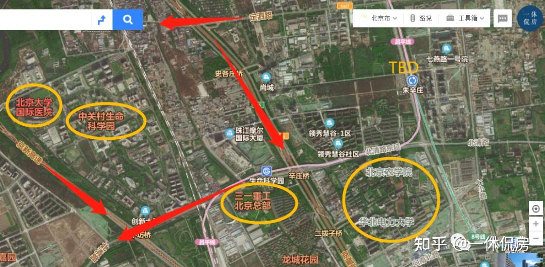 东西向主路北清路,定泗路,南北向主路京藏高速,京新高速.