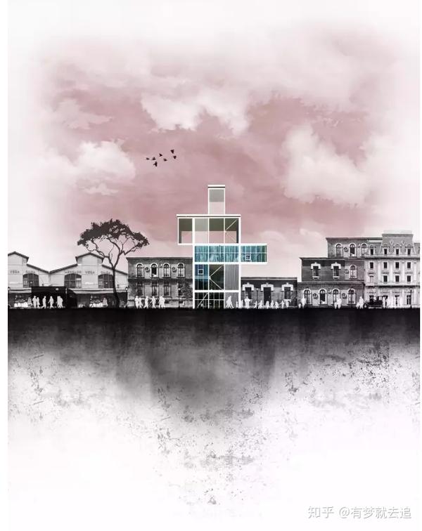 ps拼贴风立面效果图表现教程