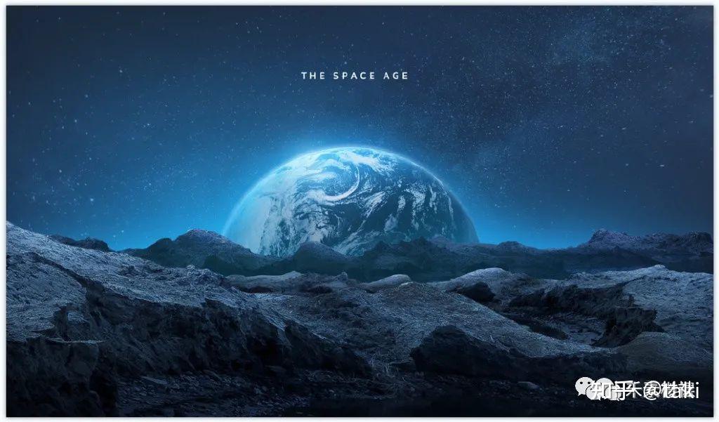 超高级大气的科技风科幻宇宙航天海报psd源文件