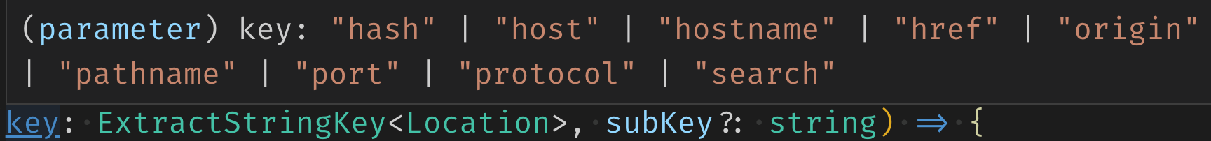 TypeScript Interface string key 