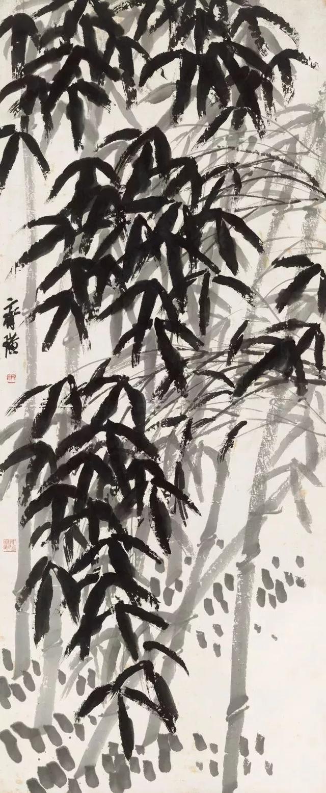 齐白石 · 墨竹图轴