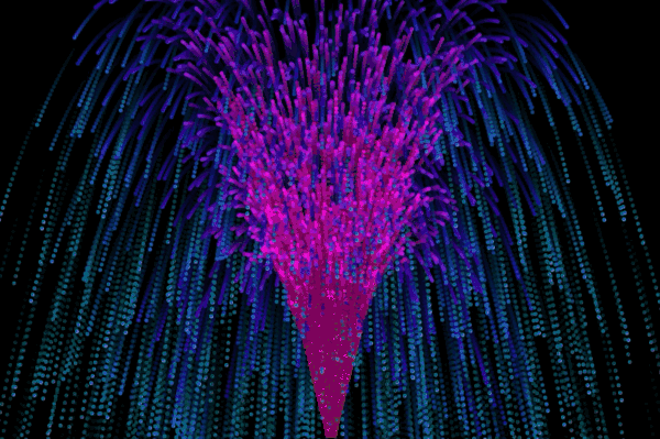 敲代码搞艺术惊艳的processing粒子系统作品