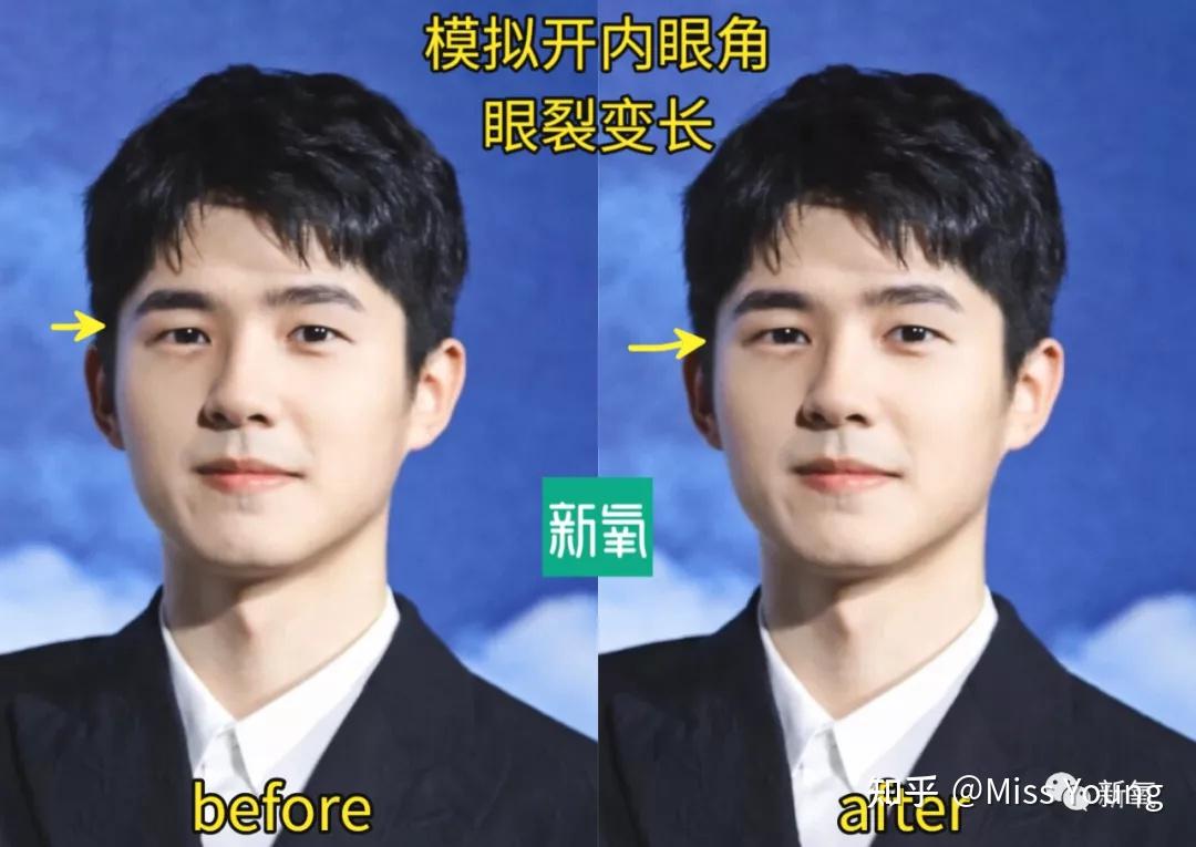 区别于圆眼和圆方眼,眼型狭长,眼睛呈平行四边形舒展,眼尾会有上扬的