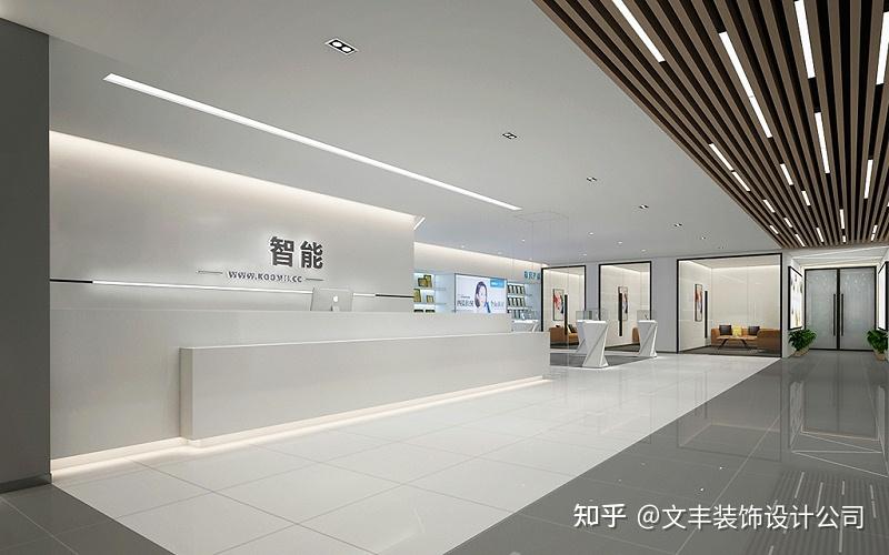 十五套办公室前台背景墙设计效果图-科技极简震撼装修布局案例合集 - 知乎