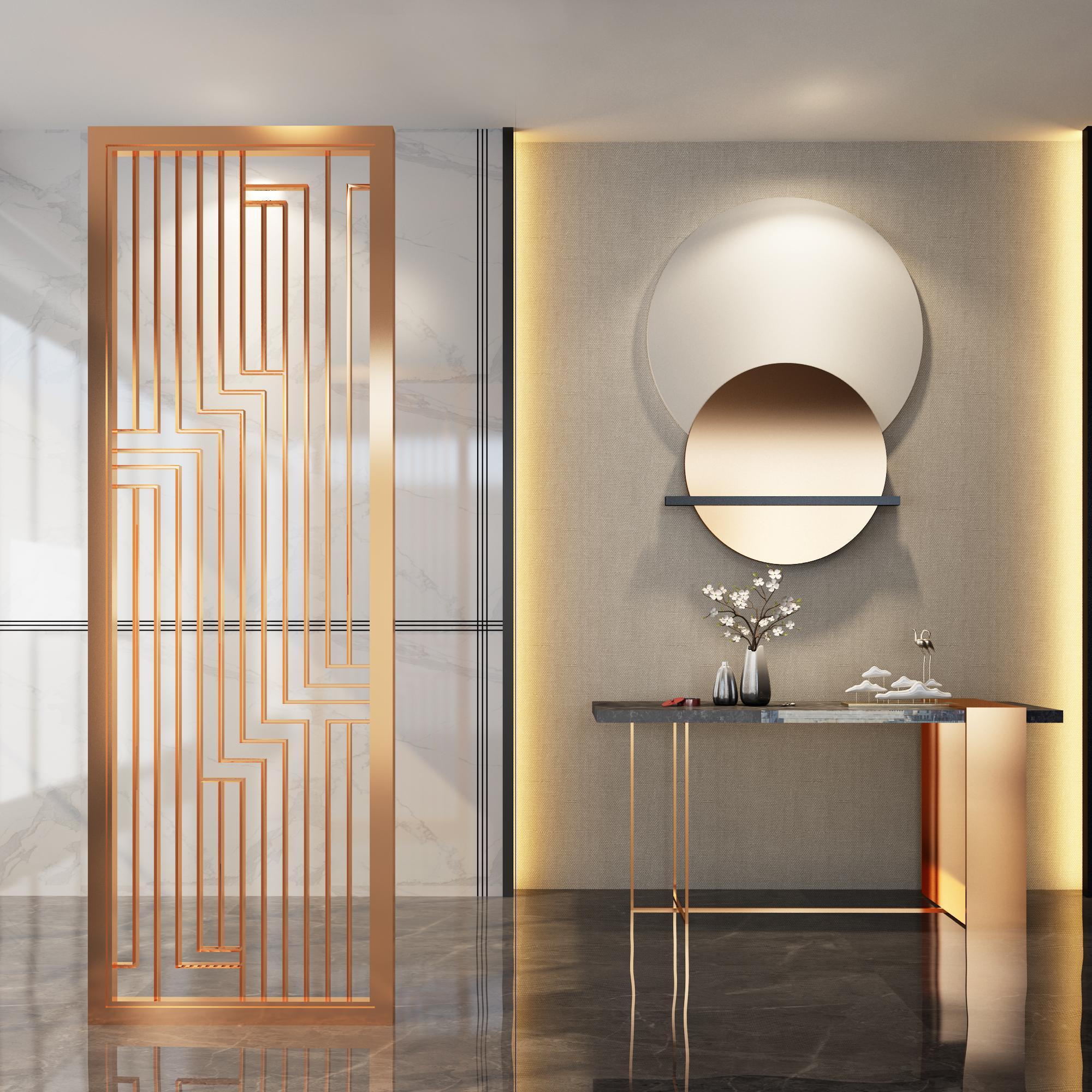 不一样的不锈钢屏风实用又有格调