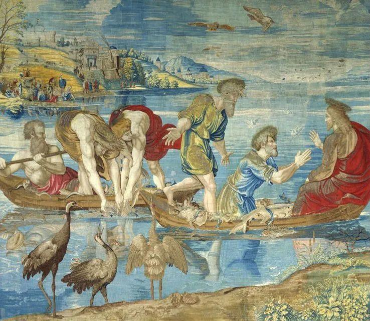 1515-the miraculous draught of fishes(cartoon for the sistine