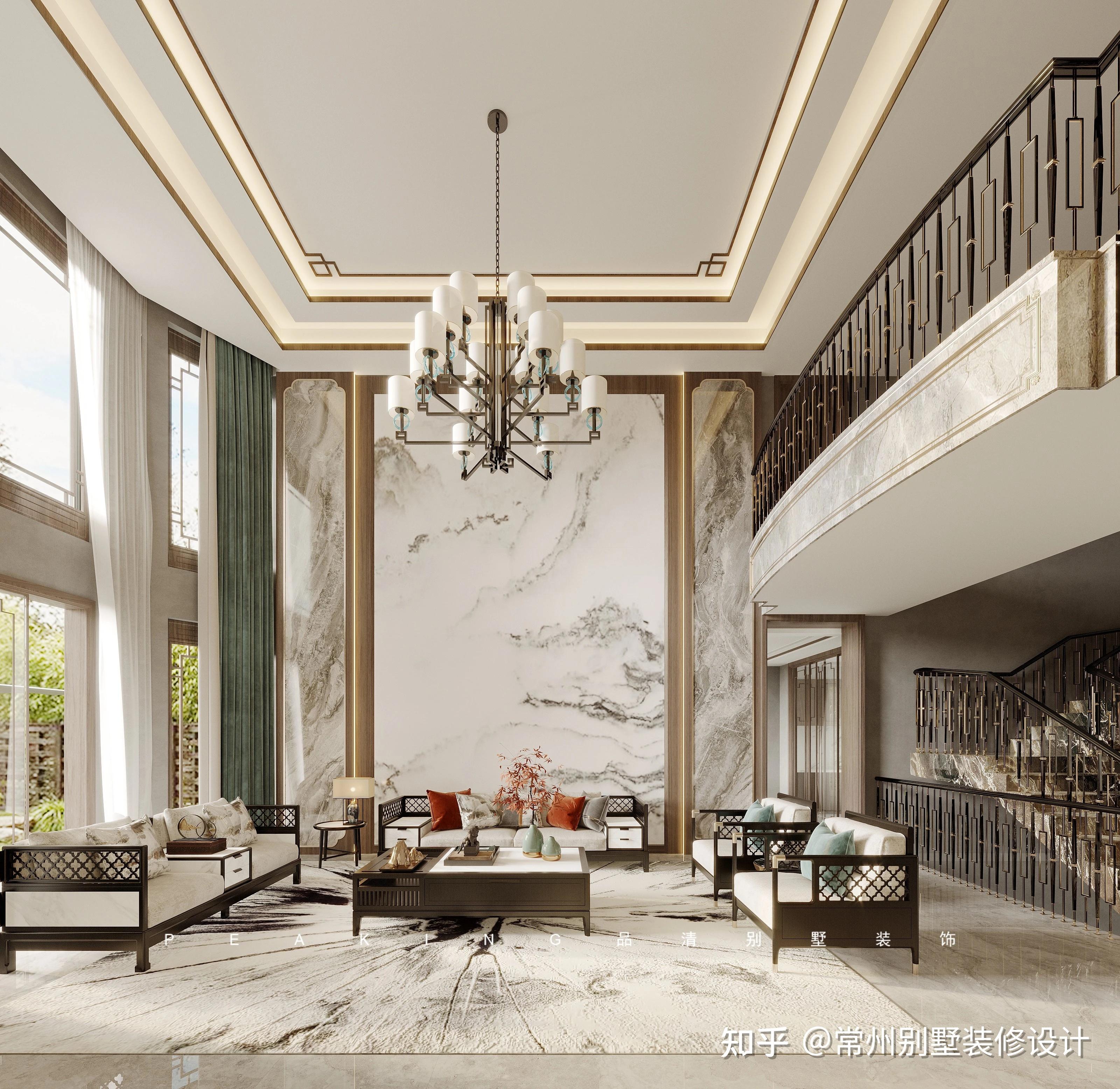 别墅装修800平米新中式风格案例赏析