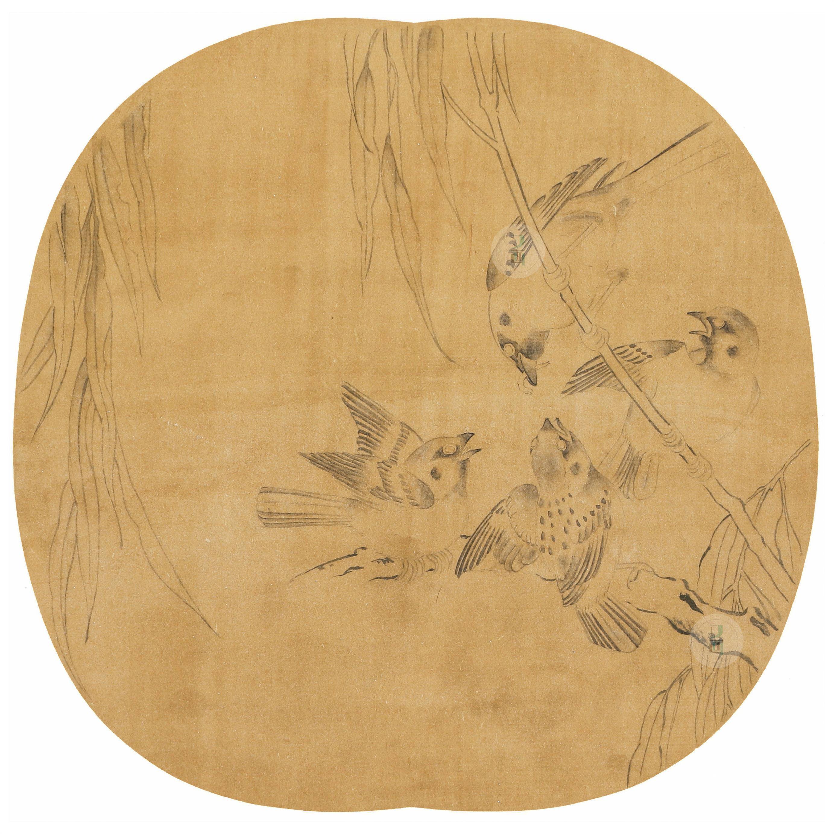 工笔 杨柳乳雀图的作画步骤