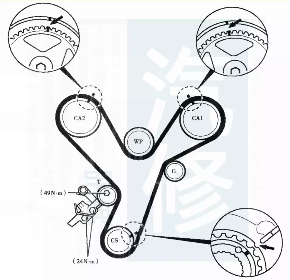 修车必备:三菱马自达正时皮带安装都在这了!全网独家