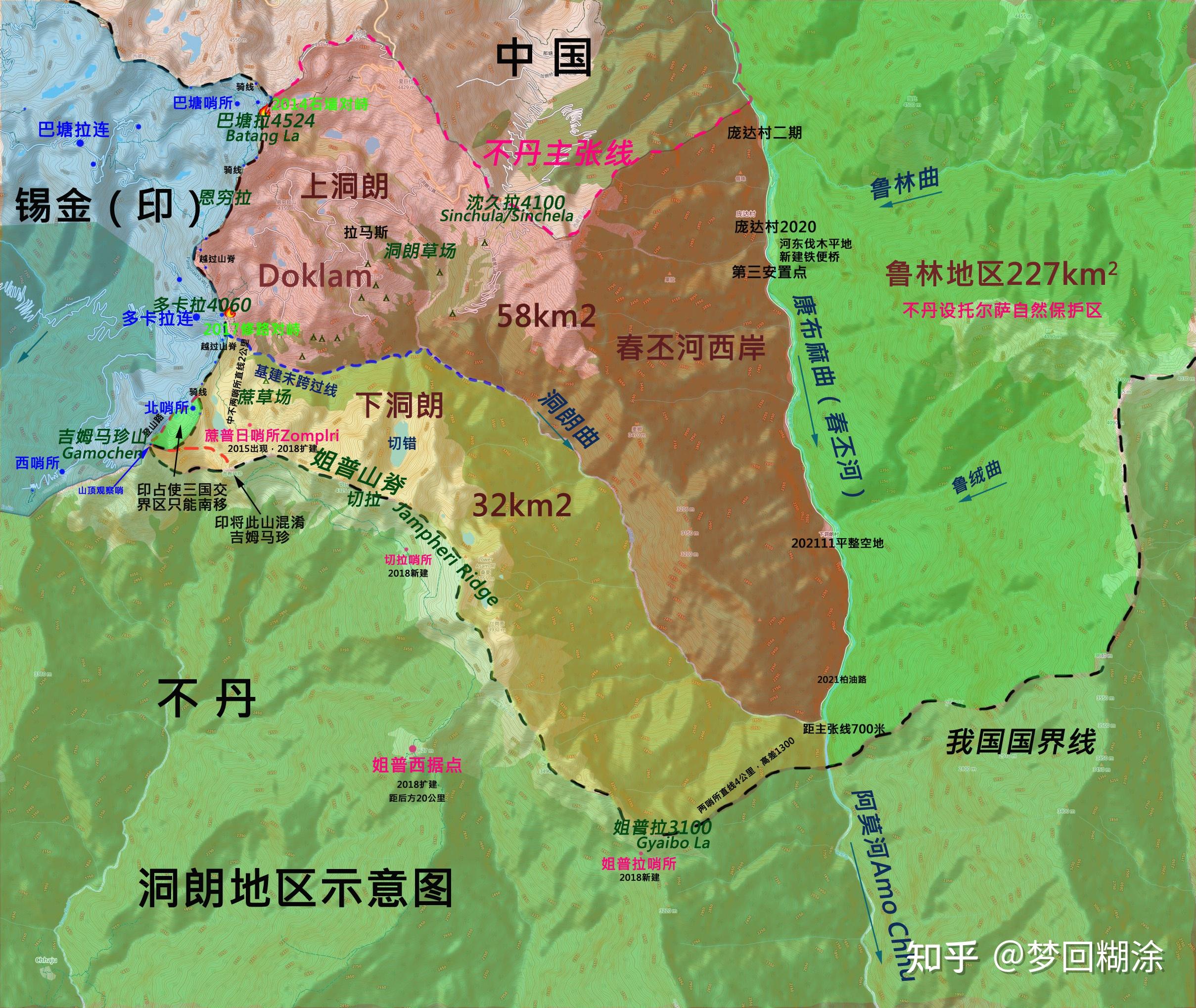 亚东县地图 边防线图片