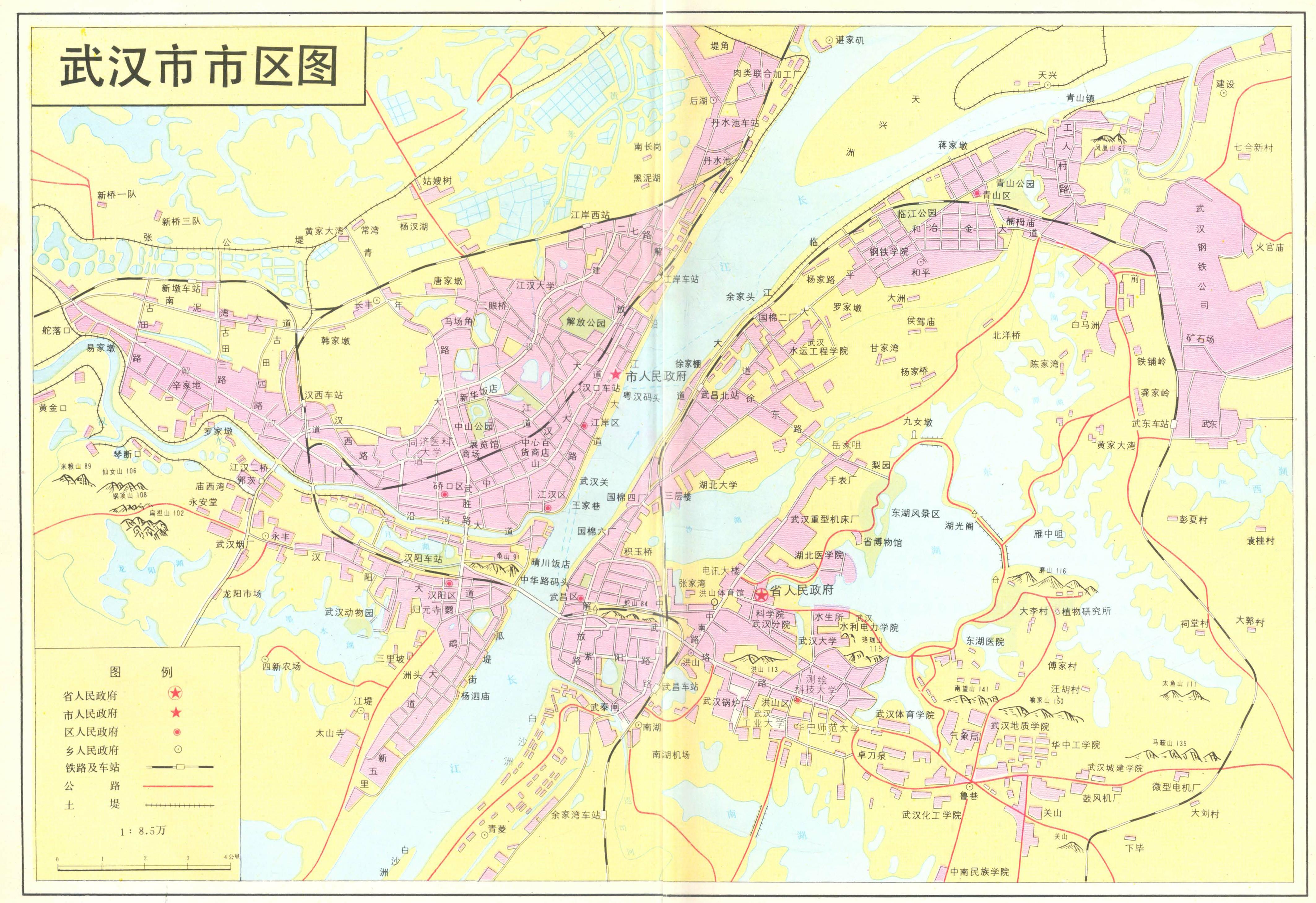 武汉百年行政区划沿革(十)1986