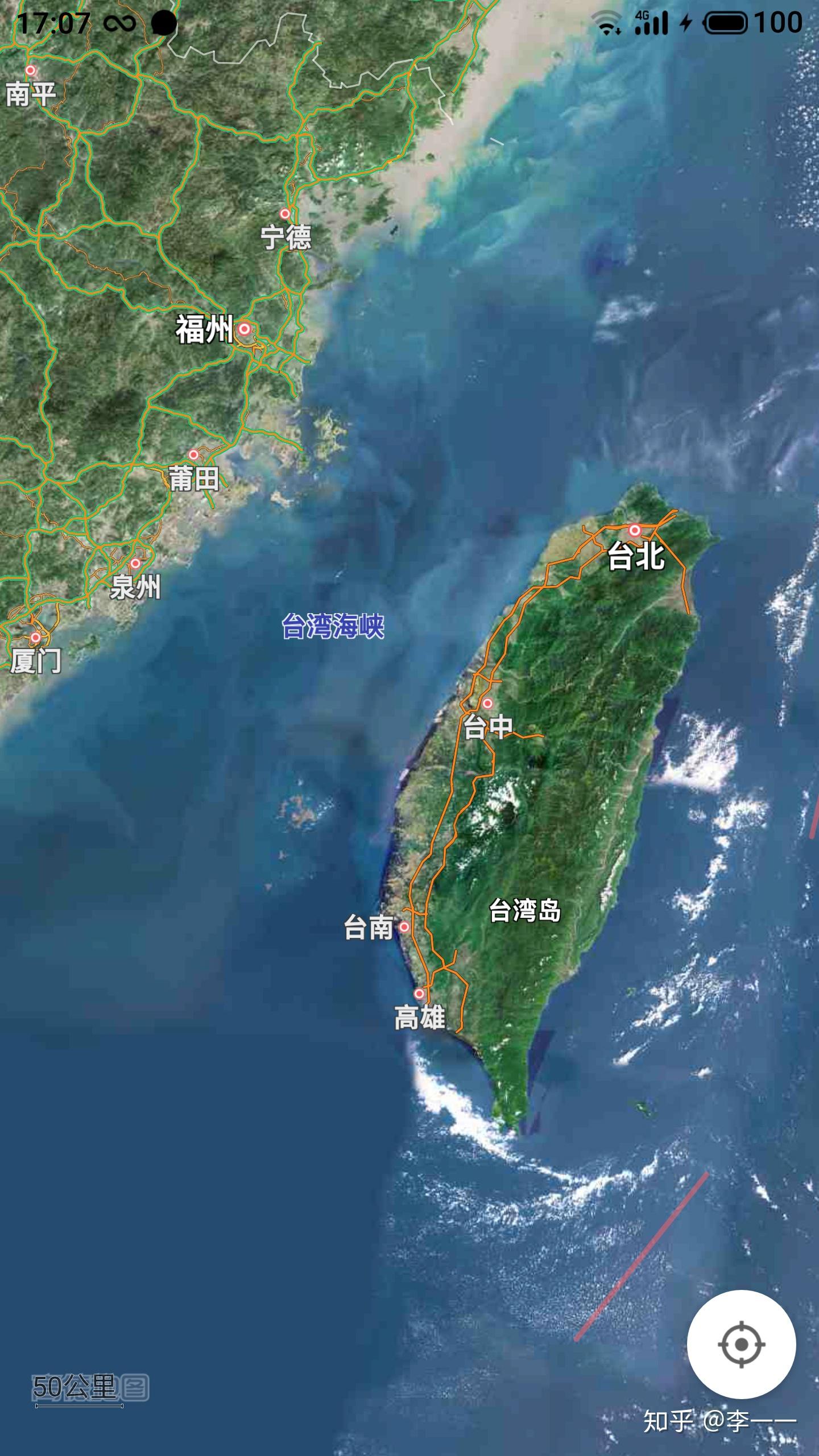 台湾海峡地图 两端图片