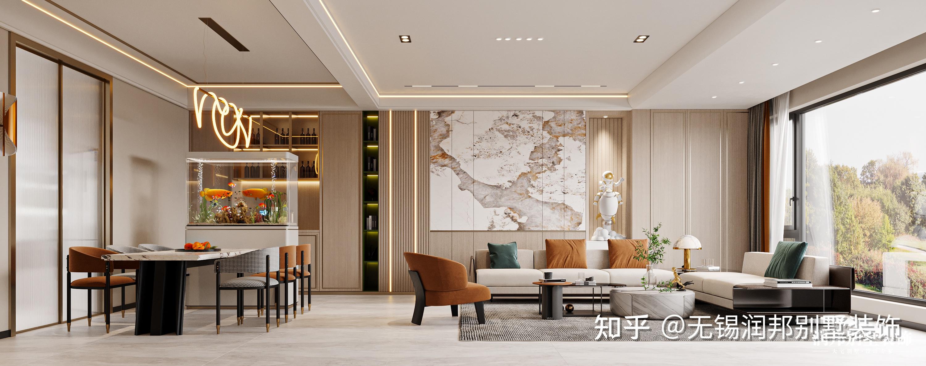 280㎡现代轻奢风，咖色系惬意高级住宅~ - 知乎