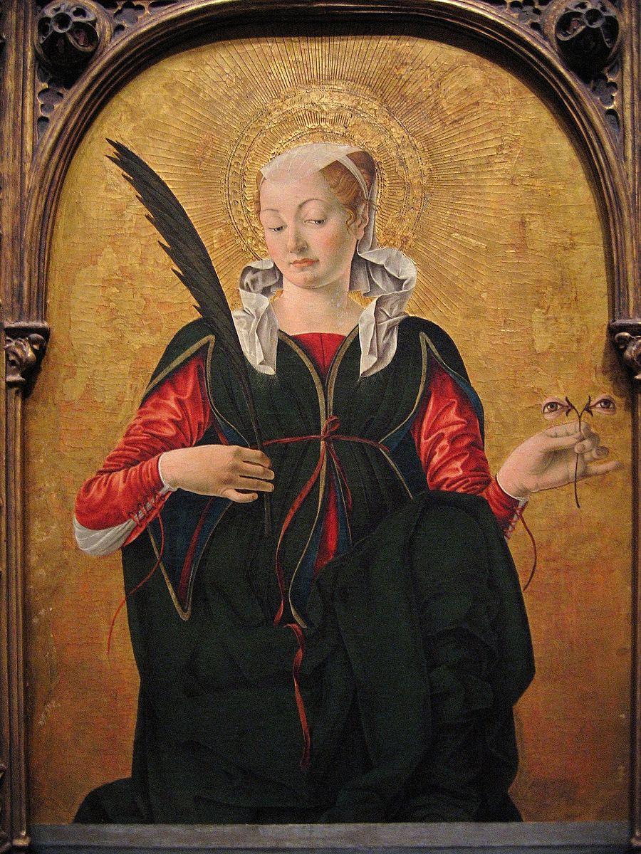 1477)这个就不严肃了,怎么能做成个青蛙:st lucy, by giovanni della