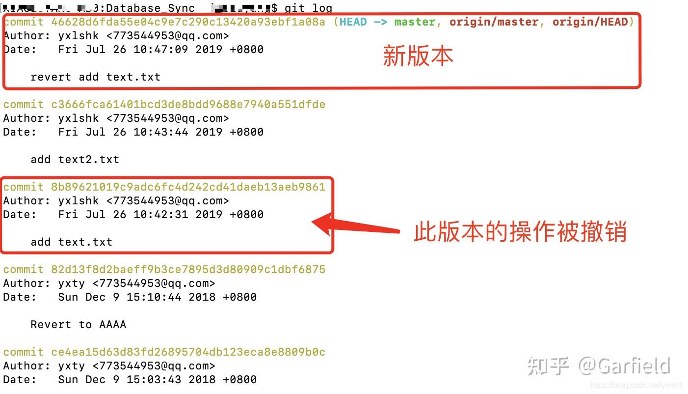 Git revert git reset 