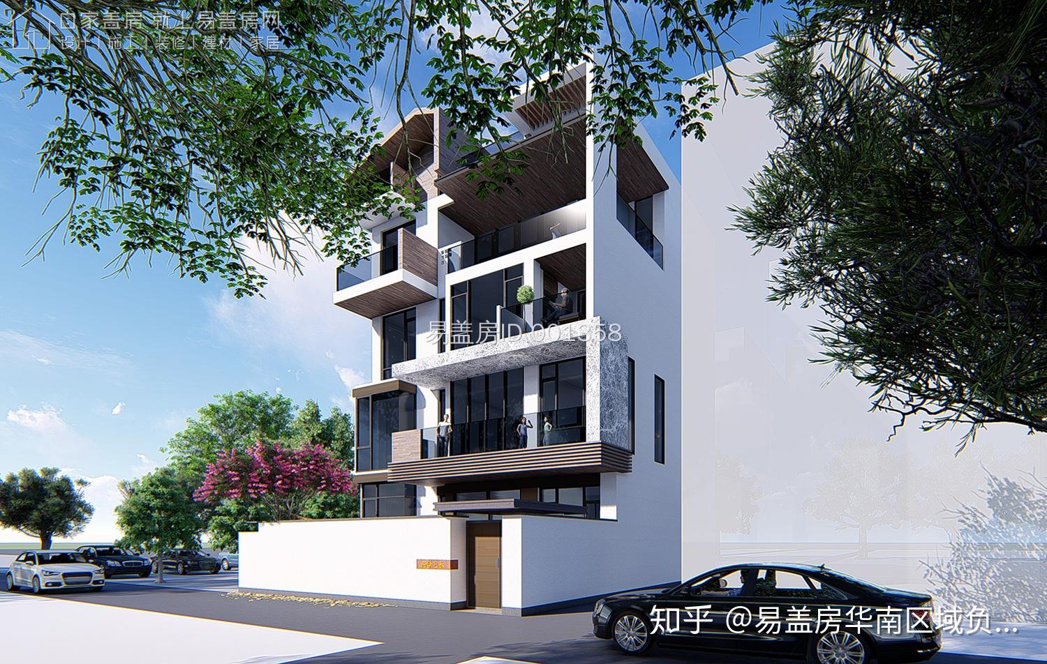 商住两用的五层现代别墅自建房